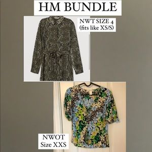 🍀 Bundle of HM XXS blouse (NWOT) and HM size 4 (XS/S) Tunic (NWT)